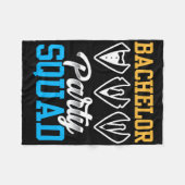 独身最後の夜の仲間たち 花婿チーム 花嫁チーム フリースブランケット (正面(横))