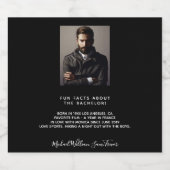 独身最後の夜の写真 面白い事実 プロフィール 黒い友達 リキュールボトルラベル (シングルラベル)