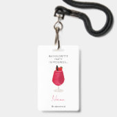 独身最後の夜の女友達たちとの週末　花嫁の友達 バッジ (Front with Lanyard)