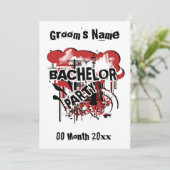 独身最後の夜の招待状テンプレート 招待状 (スタンド正面)