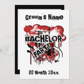 独身最後の夜の招待状テンプレート 招待状 (正面/裏面)