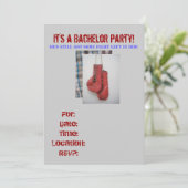 独身最後の夜の招待状 ファイト 左 , ボクシング グローブ 招待状 (スタンド正面)