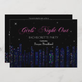 独身最後の夜の招待状 - 女の子の夜 招待状 (正面/裏面)