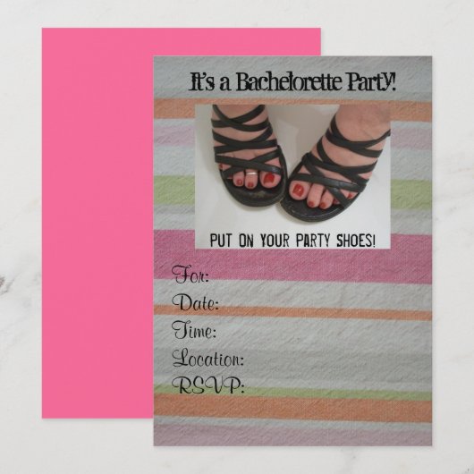 独身最後の夜の招待状！ 招待状 (正面/裏面)