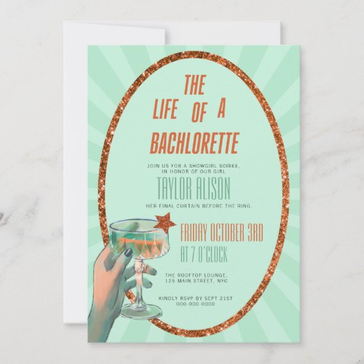 独身最後の夜の招待状 招待状 (正面)