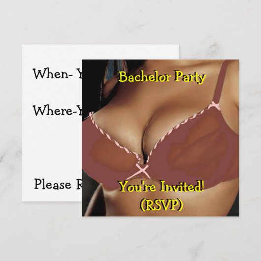 独身最後の夜の招待状 招待状 (正面/裏面)