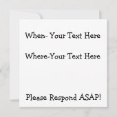 独身最後の夜の招待状 招待状 (裏面)