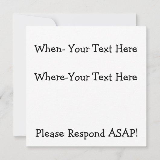 独身最後の夜の招待状 招待状 (裏面)