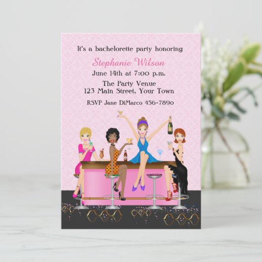 独身最後の夜の祝い 招待状 (スタンド正面)