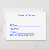 独身最後の夜の誘い 招待状 (裏面)