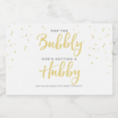 独身最後の夜の 婚約 パーティー ワインボトル ぷちぷち スパークリングワインラベル (シングルラベル)