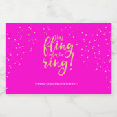 独身最後の夜の 婚約 パーティー ワインミニボトル スパークリングワインラベル (シングルラベル)