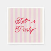 独身最後の夜のParty Let's Party スタンダードカクテルナプキン (正面)