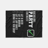 独身最後の夜チェックリスト フリースブランケット (正面(横))