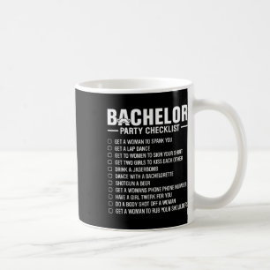 独身最後の夜チェックリスト 花婿 男性のみんなで楽しく コーヒーマグカップ