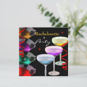 独身最後の夜パーティーのカクテル シャンパン 招待状 (スタンド正面)