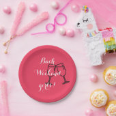 独身最後の夜ピンクペーパープレート ペーパープレート (パーティー)