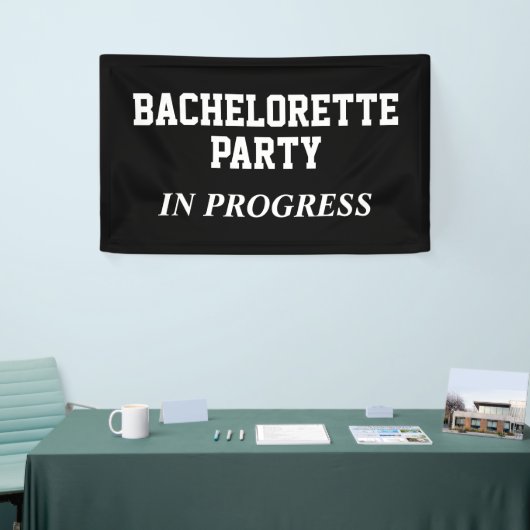 独身最後の夜会中 横断幕 (トレードショー)