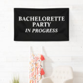 独身最後の夜会開催中 横断幕 (インサイチュ)