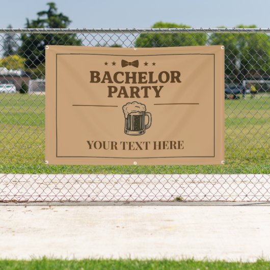 独身最後の夜会 バナー。ビアマグ デザイン | ドラッグ＆ドロップ 横断幕 (インサイチュ)