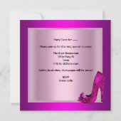 独身最後の夜会 ピンクのシャンパン 招待状 (裏面)