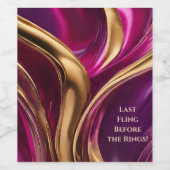 独身最後の夜会-フューシャパープルとゴールド- ワインラベル (シングルラベル)