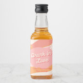 独身最後の夜会・ラブ・レトロピンク・ミニ リキュールボトルラベル (正面)