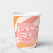 独身最後の夜会 レトロ ピンク 恋に酔って 紙コップ (裏面)