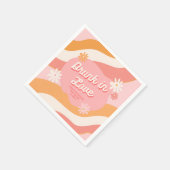 独身最後の夜会 レトロ ピンク 酔って愛に酔う ペーパー スタンダードカクテルナプキン (角)