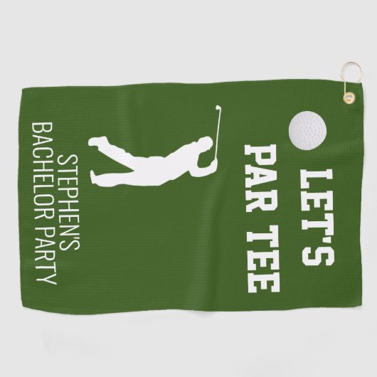 独身最後の夜! パーティーしようぜ! ゴルフ旅行 ゴルフ ゴルフタオル (横)