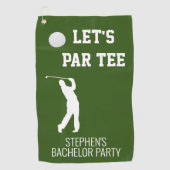 独身最後の夜! パーティーしようぜ! ゴルフ旅行 ゴルフ ゴルフタオル (正面)