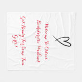 独身最後の夜 フリースブランケット (正面(横))