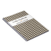 独身最後の夜 ブラック ギンガム柄 ノートブック (右側)