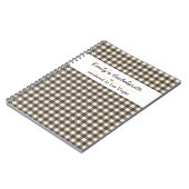 独身最後の夜 ブラック ギンガム柄 ノートブック (左側)