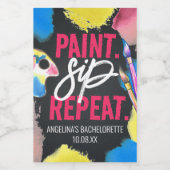 独身最後の夜 ペイント&シップ チョークボード パーティーフェイバー ワインラベル (シングルラベル)