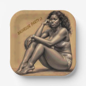 独身最後の夜 ペーパープレート (正面)