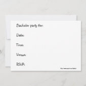 独身最後の夜 招待状 (裏面)