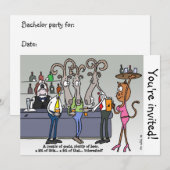 独身最後の夜 招待状 (正面/裏面)