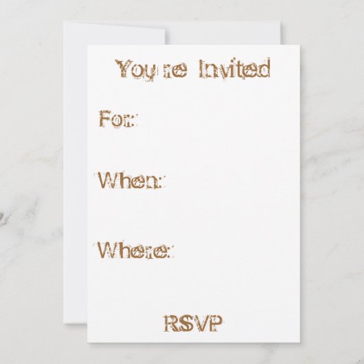 独身最後の夜 招待状 (裏面)