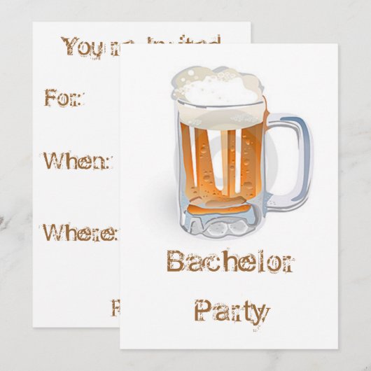 独身最後の夜 招待状 (正面/裏面)