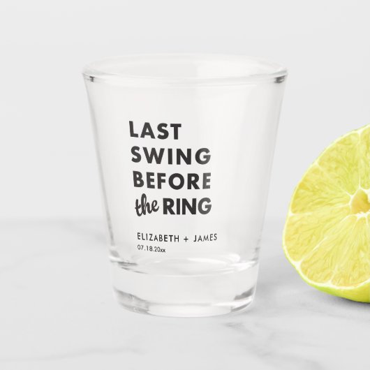 独身最後の夜 最後のスイング・ビフォア・ザ・リング ミニマル ショットグラス (正面)
