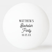 独身最後の夜 現代タイポグラフィ 結婚式 卓球ボール (正面)