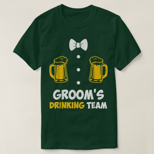 独身最後の夜 男のチーム 花婿 結婚117 Tシャツ (デザイン正面)