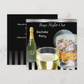 独身最後の夜 男の友達との飲み会 2 招待状 (正面/裏面)