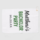 独身最後の夜 結婚式の贈り物 現代のタイポグラフィー ゴルフタオル (横)