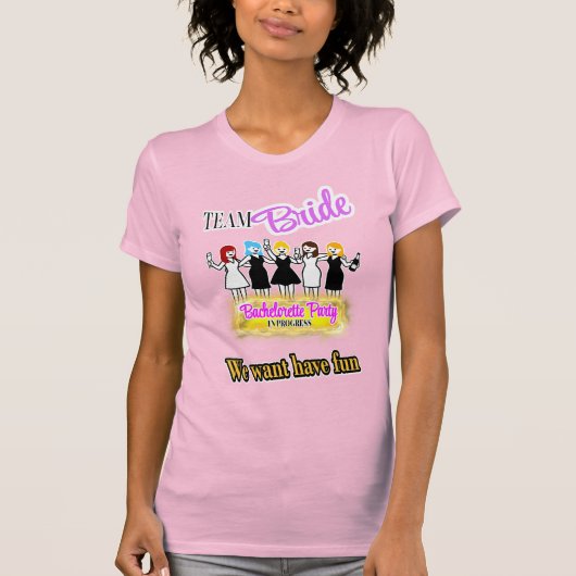 独身最後の夜 - 花嫁チームが楽しむ Tシャツ (正面)