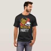 独身最後の夜 花嫁 花婿 チーム Tシャツ (正面フル)