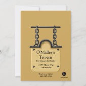 独身最後の夜　酒場の看板がお知らせ 招待状 (裏面)