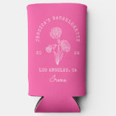 独身最後の女の子の誕生月9月 花 ローズ スリム缶クーラー (正面)