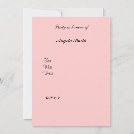 独身最後の女友達とのパーティー招待状 招待状 (裏面)